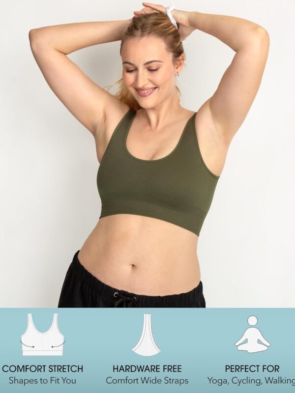 Fruit of the Loom Women’s 360 Stretch Longline Sport, Comfortable Wireless…