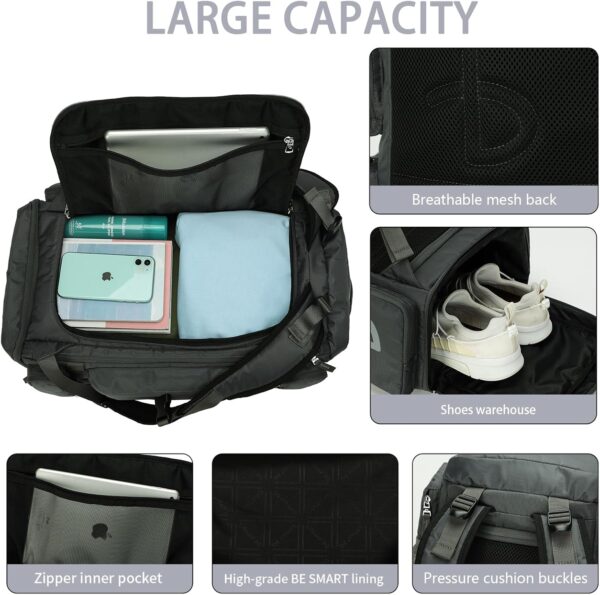 BE SMART 40L Extra Large Gym Backpack for Men, Big Gym Bag with Shoes…