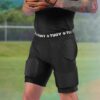 Mens Football Girdle with Pads Padded Compression Short Hip Thigh Butt Tailbone…