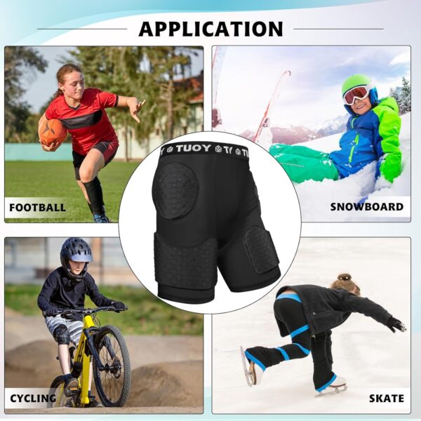 Mens Football Girdle with Pads Padded Compression Short Hip Thigh Butt Tailbone…