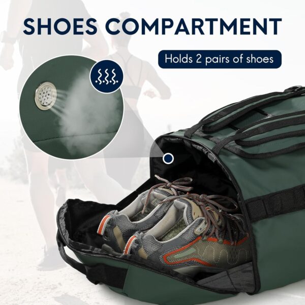 Haimont 50L Travel Duffle Bag for Men Women Foldable Sports Duffle Backpack…