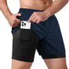 Men's 2 in 1 Athletic Quick Dry Shorts,Running Lightweight,Sweat Wicking Gym Workout...