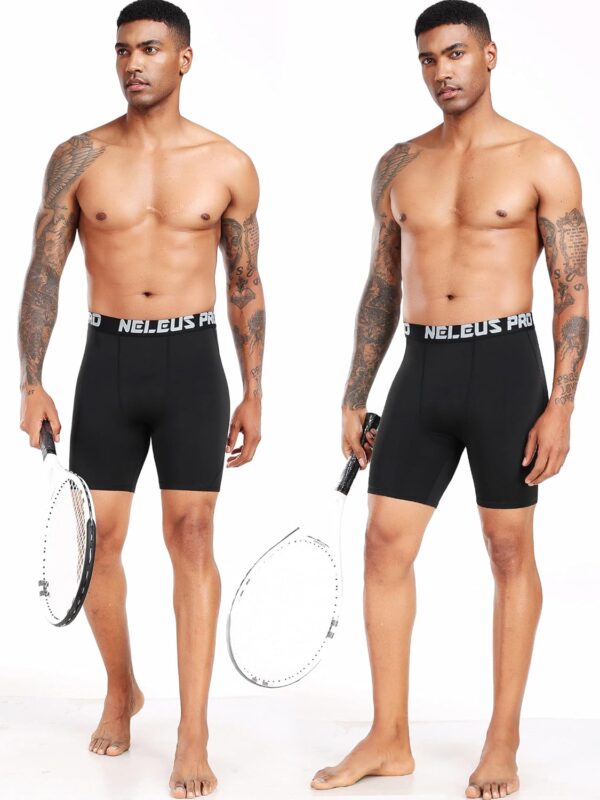 NELEUS 3 or 6 Pack Compression Shorts for Men Spandex Sport Shorts Running Athletic…