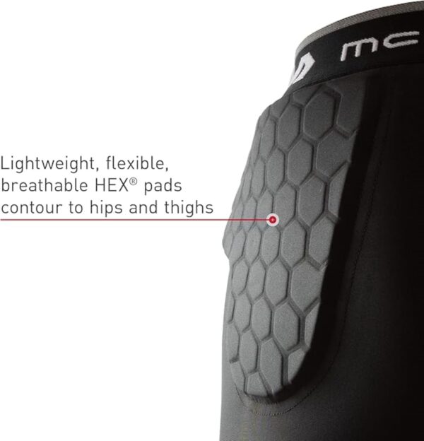 McDavid Men’s Compression Shorts w/HEX Pads Dual-Density Tights w/Hip, Tailbone, Thigh…