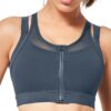 Yvette High Impact Women Sports Bra Front Closure Double Deck Mesh Running...