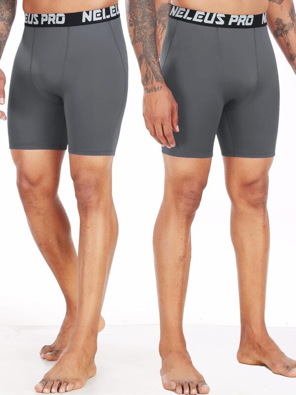 NELEUS 3 or 6 Pack Compression Shorts for Men Spandex Sport Shorts Running Athletic…