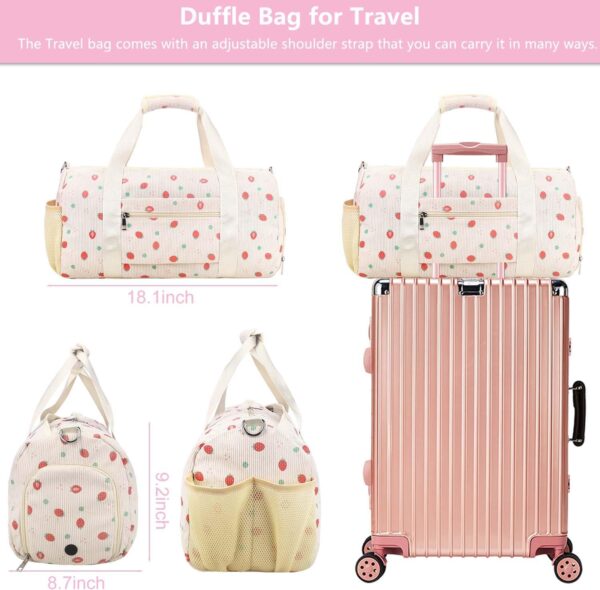 Gym Travel Duffle Bag for Girls – Gymnastics Sports Dance Bag with Shoe…