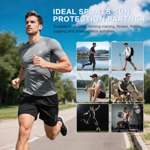 mens 5pcs Men’s Compression Sets Pants Long Sleeve Shirt Athletic Shorts Running…