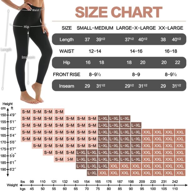 Leggings for Women – High Waisted Full Length Buttery Soft Yoga Pants for…