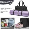 Sports Gym Bag for Women, Travel Duffle Bag with Shoe Compartment & Wet…