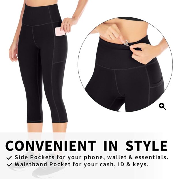 Ewedoos Capri Leggings for Women High Waisted Yoga Pants for Women with…