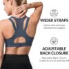 Yvette High Impact Women Sports Bra Front Closure Double Deck Mesh Running…