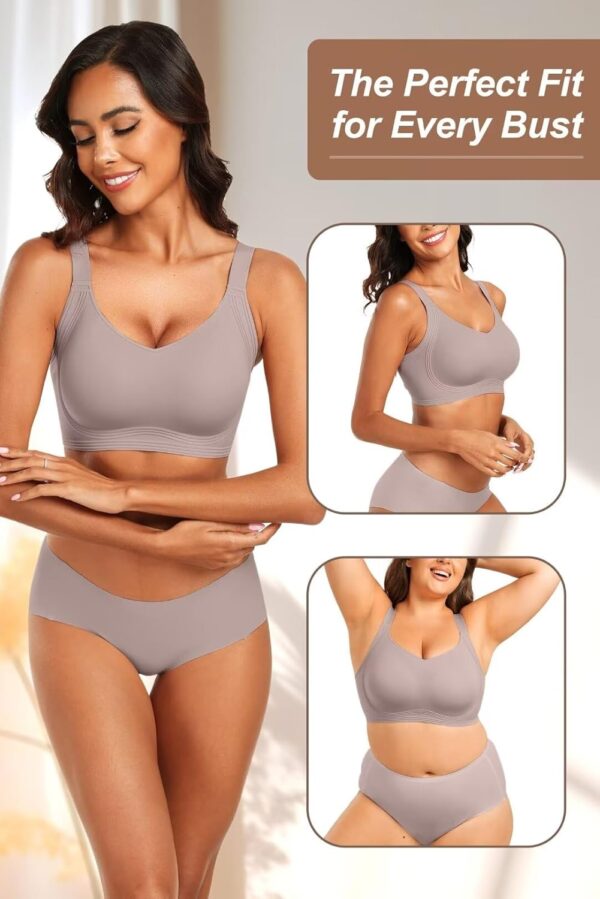 Vertvie Women’s Seamless Wireless Push Up Bras with Support and Lift No…