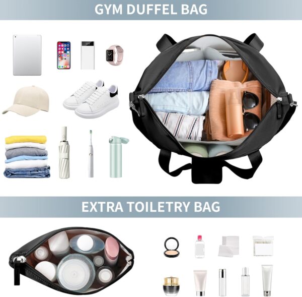 ETRONIK Gym Bag for Women, Personal Item Travel Bag with Shoes Compartment,…