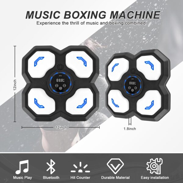 Music Boxing Machine for Kids Adult, Bluetooth Boxing Equipment with Boxing…