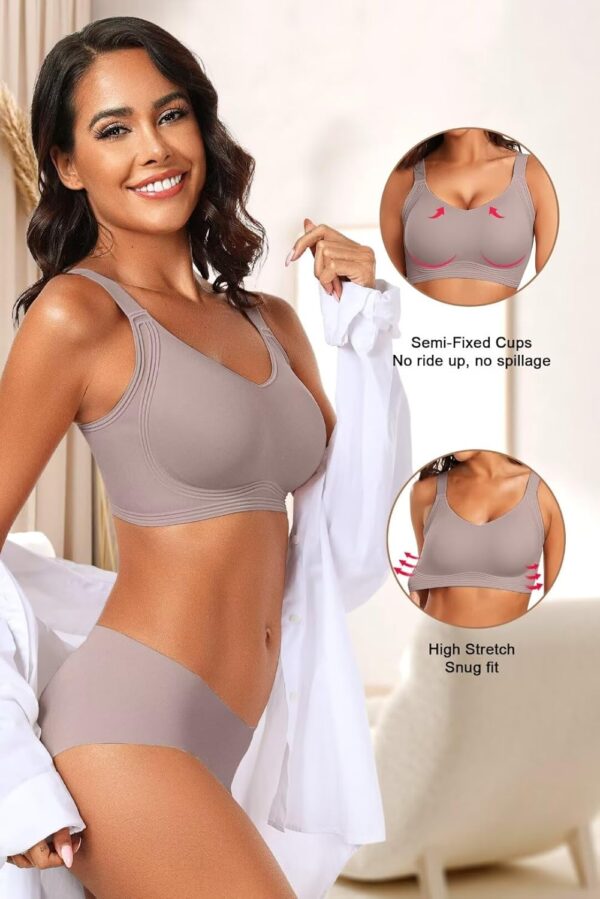 Vertvie Women’s Seamless Wireless Push Up Bras with Support and Lift No…