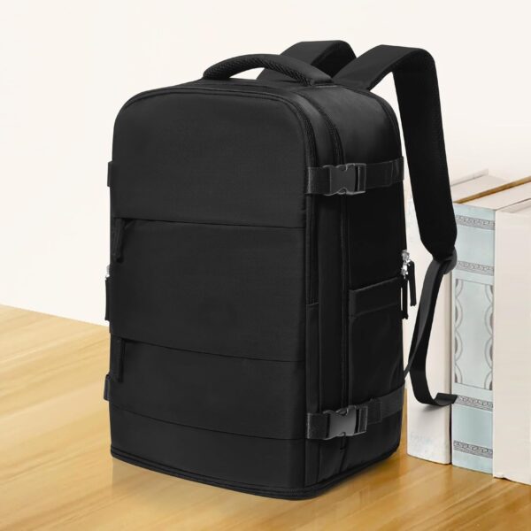 coowoz Travel Backpack Carry On for Women Man Black Gym Backpack with Laptop…