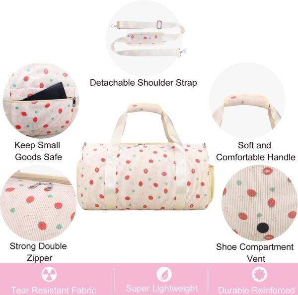 Gym Travel Duffle Bag for Girls – Gymnastics Sports Dance Bag with Shoe…