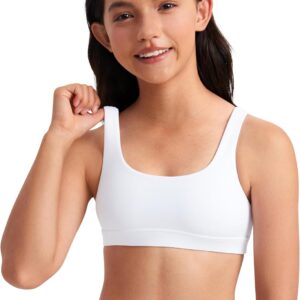 CRZ YOGA Girls Butterluxe Training Sports Bra – Scoop Neck U Back for Teens…