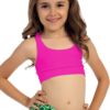 Kurve Girls Stretchy Crop Racerback Undershirt Training Sports Bra, UV…