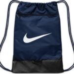 Nike Brasilia 9.5 Training Gym Sack, Midnight Navy/Black/White, Medium