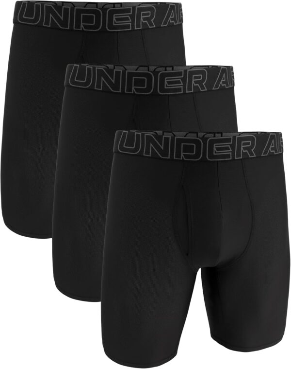 Under Armour Men’s 2-Pack Tech Mesh Long-Leg Boxer Brief, 9″ Inseam, All-Day Comfort &…