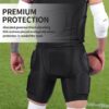DGXINJUN Men’s Padded Football Girdles 5-Pads Integrated Football Pads with Hip Tail…
