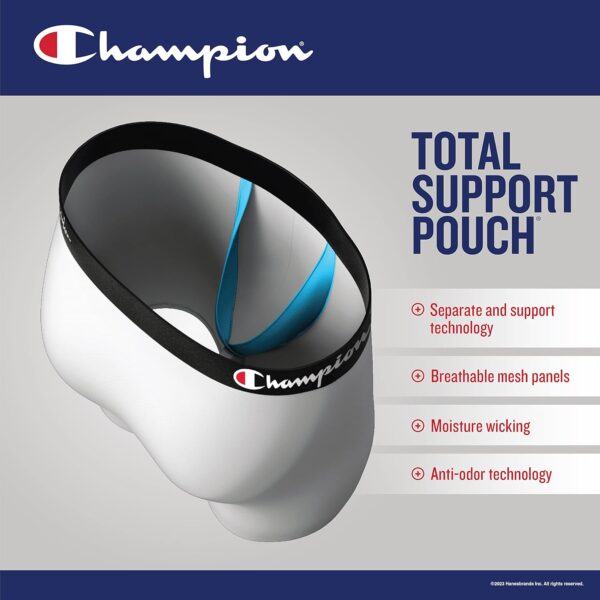 Champion Men’s Compression Shorts, Total Support Pouch, Mvp, Moisture-wicking, 6″ & 9″