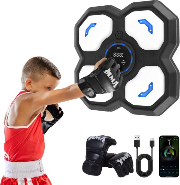 Music Boxing Machine for Kids Adult, Bluetooth Boxing Equipment with Boxing…