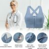 Evercute Zip Front Post-Surgery Bra Women’s Wireless Sports Bras Padded…