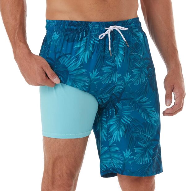 BRISIRA Mens Swim Trunks 9 Inch Inseam Board Shorts with Compression Liner Swimsuit…