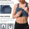 Yvette High Impact Women Sports Bra Front Closure Double Deck Mesh Running…