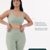 PAVOI ACTIVE Buttery Soft Sports Bras for Women – High Support Low Scoop…