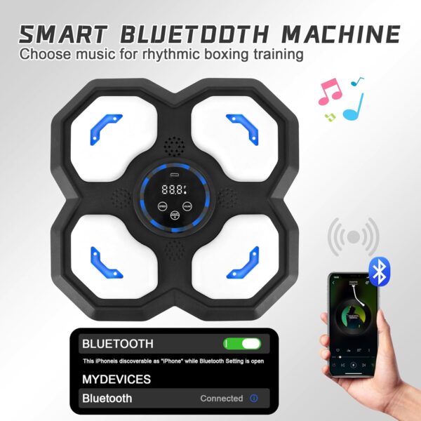 Music Boxing Machine for Kids Adult, Bluetooth Boxing Equipment with Boxing…