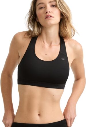 Champion Women’S Sports Bra, Compression, Moisture Wicking, High-Impact…
