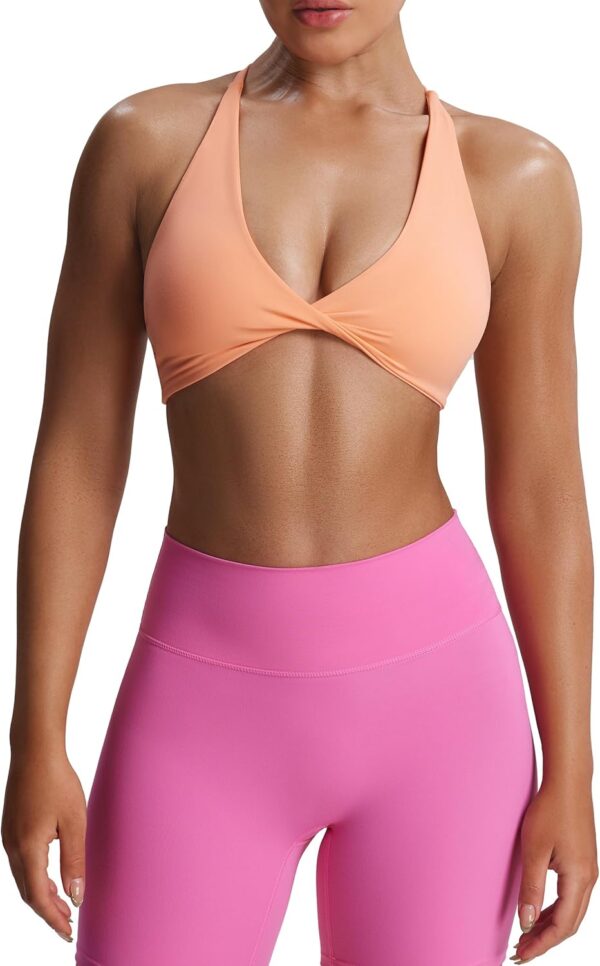 Aoxjox Women’s Workout Sports Bras Fitness Sienna Low Impact Bra Yoga Crop Tank