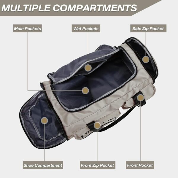 3 in 1 Gym Bag for Men and Women, 65L Large Capacity Travel Duffle Bags…