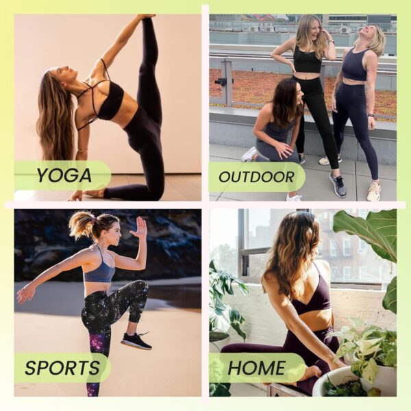 Syrinx 7 Pack Leggings for Women – High Waisted Tummy Control Soft Yoga…