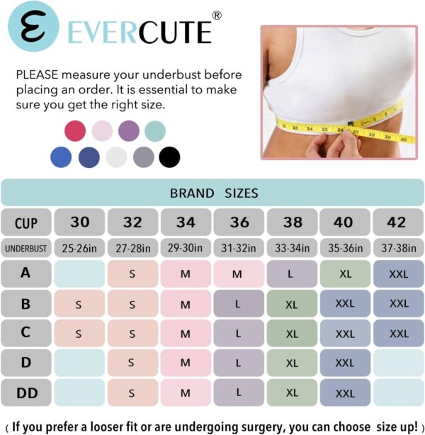 Evercute Adjustable Sports Bras for Women 3/4 Pack Racerback High Support…