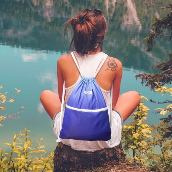 WANDF Drawstring Backpack String Bag Sackpack Cinch Water Resistant Nylon…