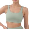 PAVOI ACTIVE Buttery Soft Sports Bras for Women - High Support Low Scoop...