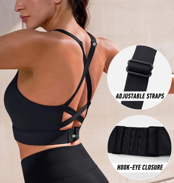 Ewedoos High Support Sports Bras for Women Adjustbale Supportive High Impact…
