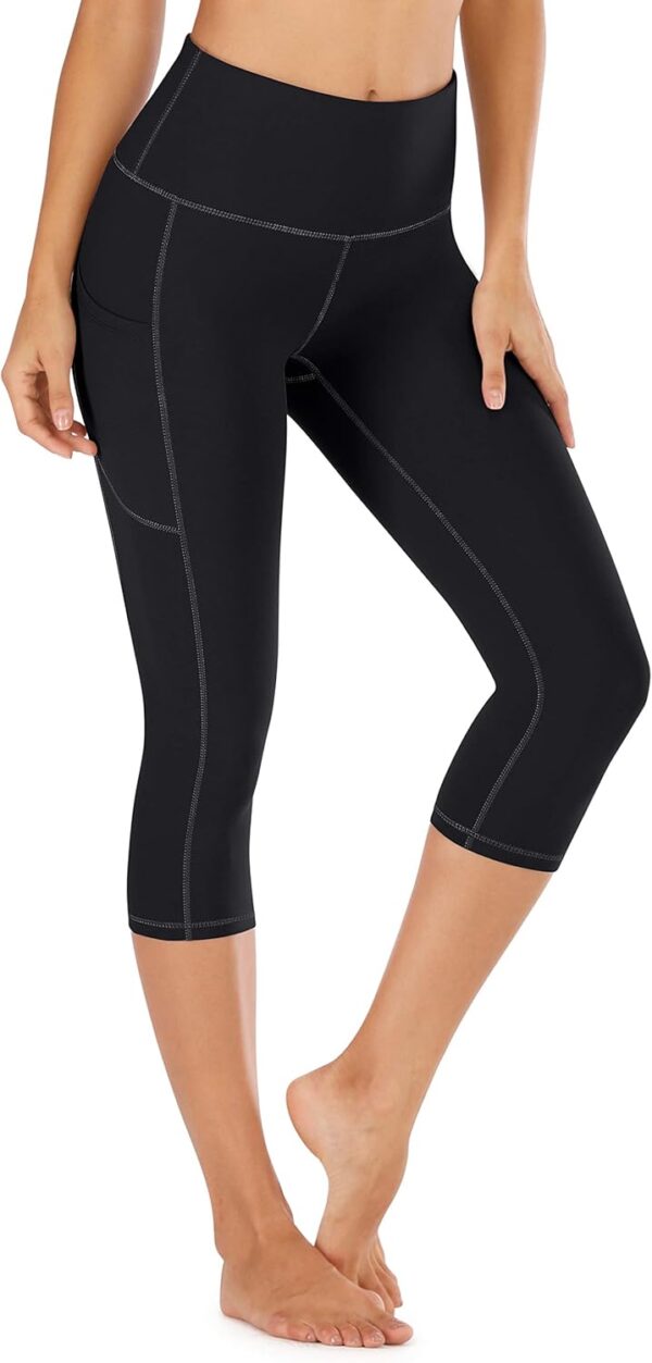 IUGA High Waisted Yoga Pants for Women with Pockets Capri Leggings for Women…