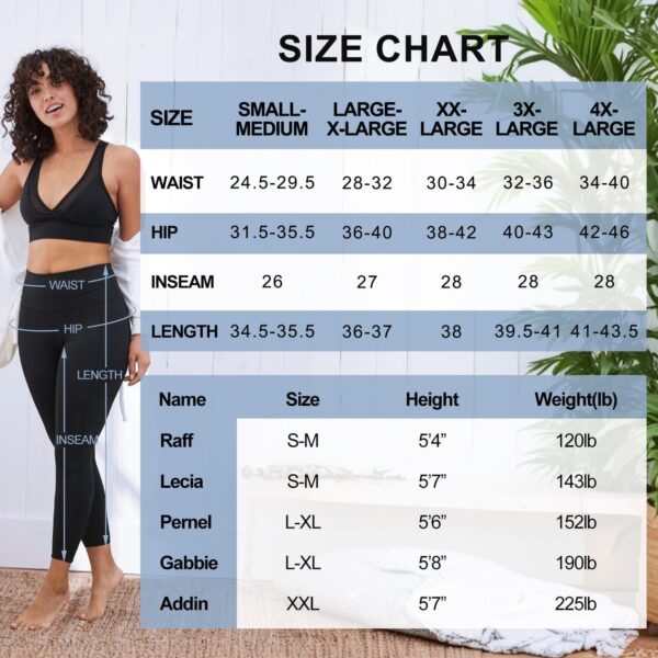 3 Packs Leggings with Pockets for Women, Soft High Waisted Tummy Control…