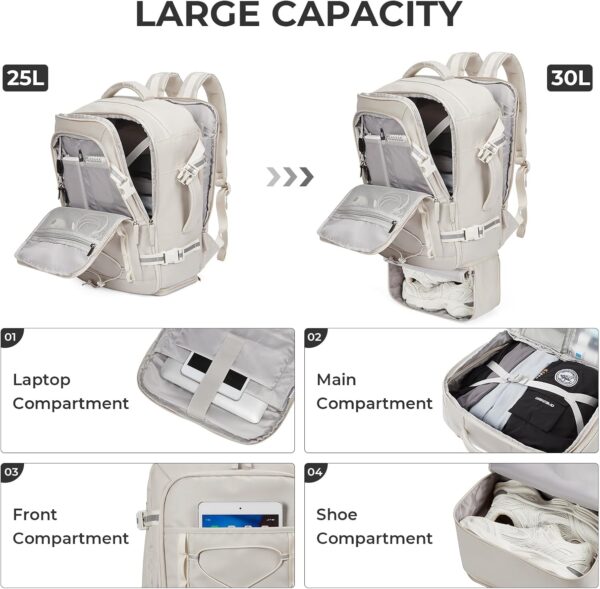 CLUCI Travel Backpack 30L, Waterproof Laptop Backpack Fits 17.3 Inch Laptop,…