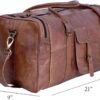 21 Inch Vintage Leather Duffel Travel Gym Sports Overnight Weekend Duffle…