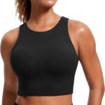 CRZ YOGA Butterluxe Racerback Longline Sports Bras for Women - High Neck...