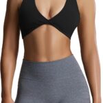 Aoxjox Women's Workout Sports Bras Fitness Backless Padded Sienna Low Impact...