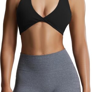 Aoxjox Women’s Workout Sports Bras Fitness Backless Padded Sienna Low Impact…