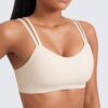 CRZ YOGA Softness Mold Butterluxe V Neck Sports Bras for Women – Workout Top…